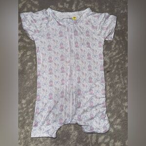 Floral Patterned Bamboo Baby Onesie